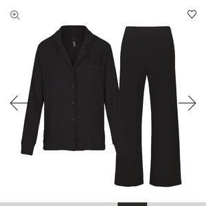 SKIMS Soft Lounge Ribbed  Black Ónix Pajama Set